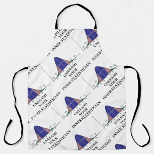 Laat je innerlijke statisticus Bell Curve Humor lo Schort