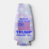 Laat je innerlijke Trump-fles grappig politiek los Flesjeskoeler (Voorkant)