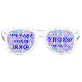Laat je innerlijke Trump grappige politieke nieuwi Retro Zonnebril (Voorkant)