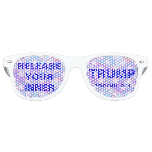 Laat je innerlijke Trump grappige politieke nieuwi Retro Zonnebril (Voorkant)