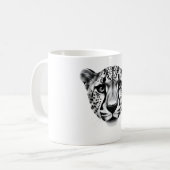 Laat je innerlijke wild los - Cheetah Head T-Shirt Koffiemok (Voorkant links)