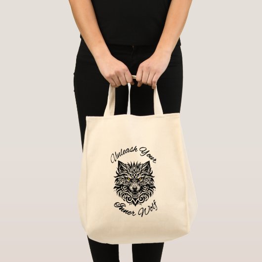 Laat je innerlijke wolf los tote bag (Voorkant (product))
