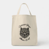 Laat je innerlijke wolf los tote bag (Achterkant)
