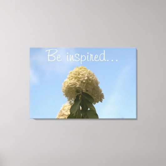 Laat je inspireren door Hydrangea Blue Sky Canvas (Voorkant)