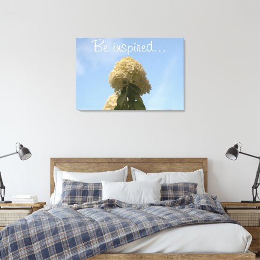 Laat je inspireren door Hydrangea Blue Sky Canvas (Insitu (Slaapkamer))