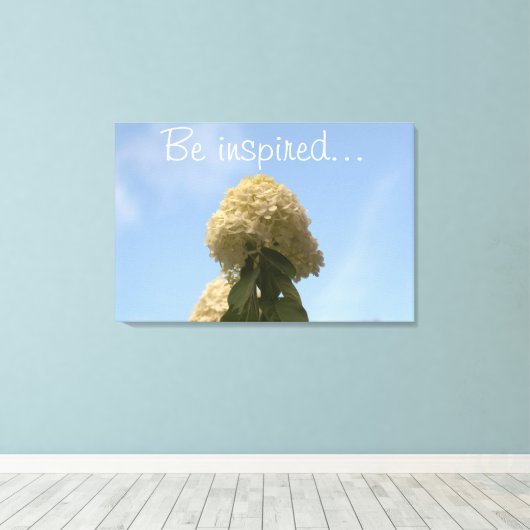 Laat je inspireren door Hydrangea Blue Sky Canvas (Insitu (Houten vloer))