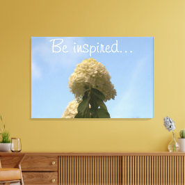 Laat je inspireren door Hydrangea Blue Sky Canvas Afdruk