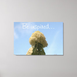 Laat je inspireren door Hydrangea Blue Sky Canvas Afdruk
