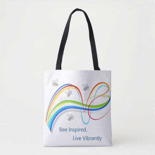 Laat je inspireren, leef levendig | Aangepaste Can Tote Bag (Voorkant)