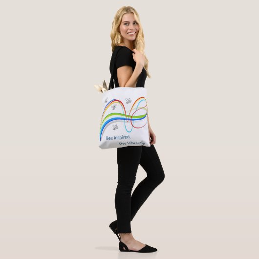Laat je inspireren, leef levendig | Aangepaste Can Tote Bag (Op model)