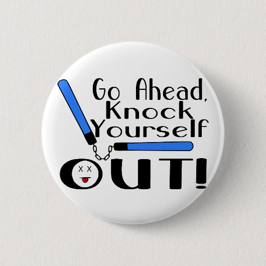 Laat je jezelf uit ronde button 5,7 cm (Voorkant)