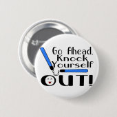 Laat je jezelf uit ronde button 5,7 cm (Voorkant /achterkant)