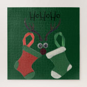 Laat je Kerstmis mooi zijn en Fun Hohoho! Legpuzzel (Verticaal)