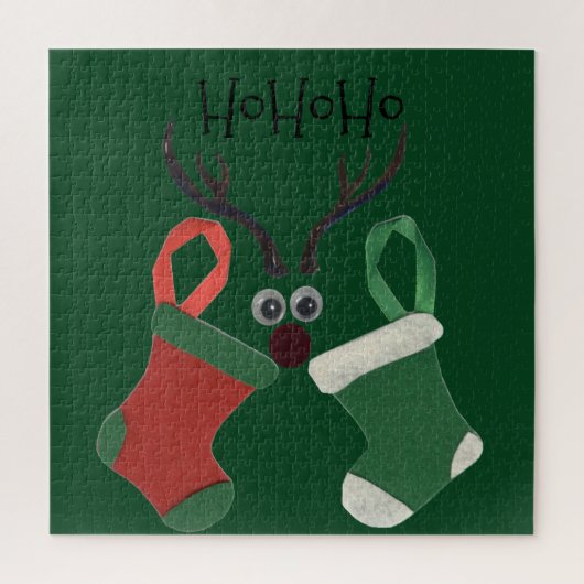 Laat je Kerstmis mooi zijn en Fun Hohoho! Legpuzzel (Verticaal)