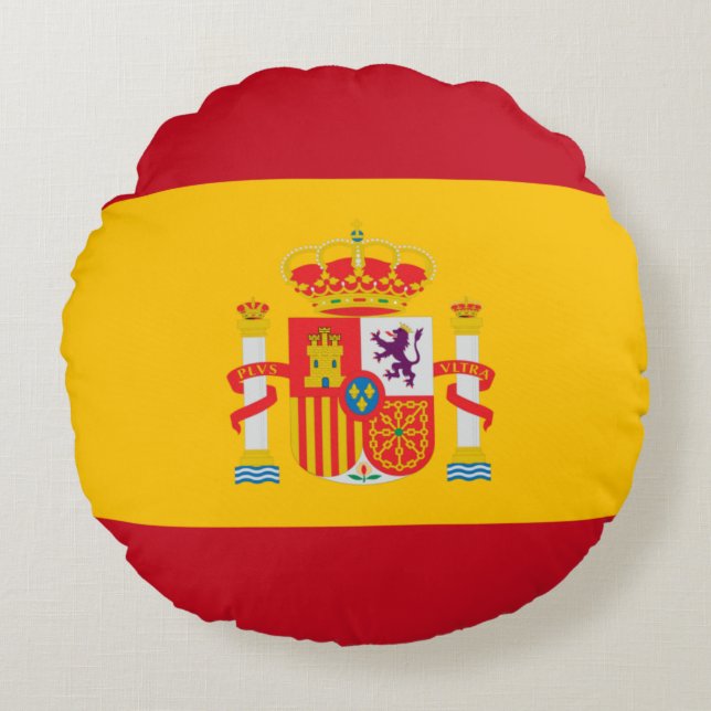 Laat je kleuren zien - Spanje Rond Kussen (Voorkant)