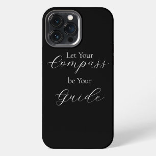 'Laat je kompas je leidraad zijn' Zin in het wit iPhone 13 Pro Max Hoesje