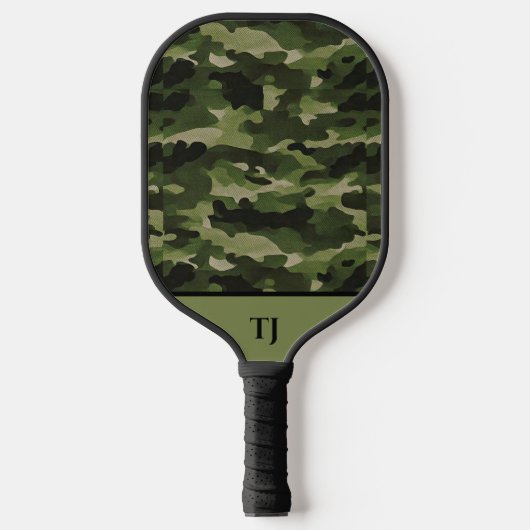 Laat je kracht los met camouflage pickleball paddle (Voorkant)