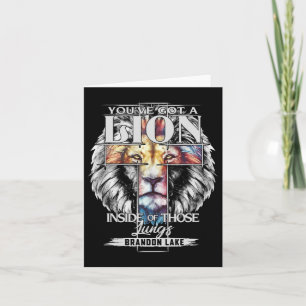 Laat je leeuw los Brandon Lake Merch Jezus prijzen Kaart