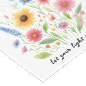 Laat je licht bloemen en zon schijnen korte tafelloper (Hoek)