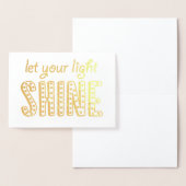 Laat je licht Christelijke aanmoediging schijnen Folie Kaarten (Display)
