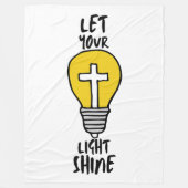 Laat je licht de Bijbel kruisen Fleece Deken (Voorkant)
