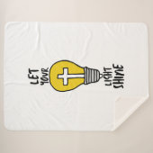 Laat je licht de Bijbel kruisen Sherpa Deken (Voorkant (horizontaal))