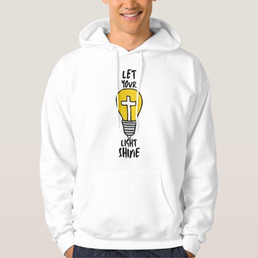 Laat je licht de Bijbel over Mannen stralen Hoodie (Voorkant)