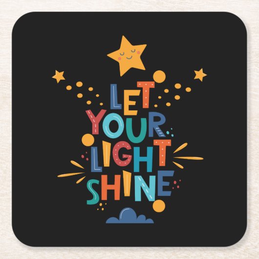 Laat je licht inspireren kartonnen onderzetters (Voorkant)