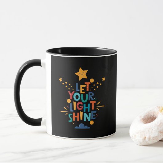 Laat je licht inspireren mok (Met donut)