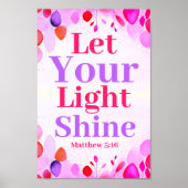 Laat je licht schijnen Boho Christelijke Teen Girl Poster (Voorkant)