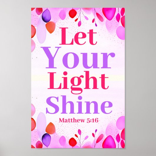 Laat je licht schijnen Boho Christelijke Teen Girl Poster (Voorkant)