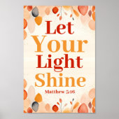 Laat je licht schijnen Boho Christelijke Wall Art  Poster (Voorkant)