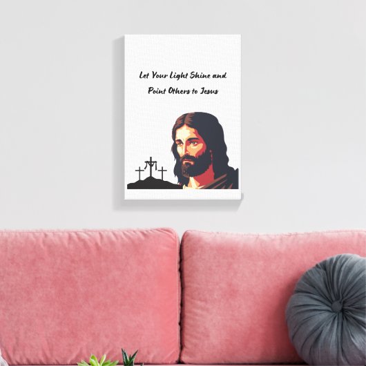 Laat je licht schijnen canvas afdruk (Insitu (Woonkamer))