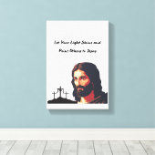 Laat je licht schijnen canvas afdruk (Insitu (Houten vloer))