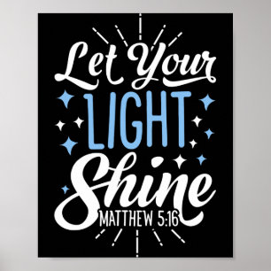 Laat je licht schijnen christelijke mannen vrouwen poster