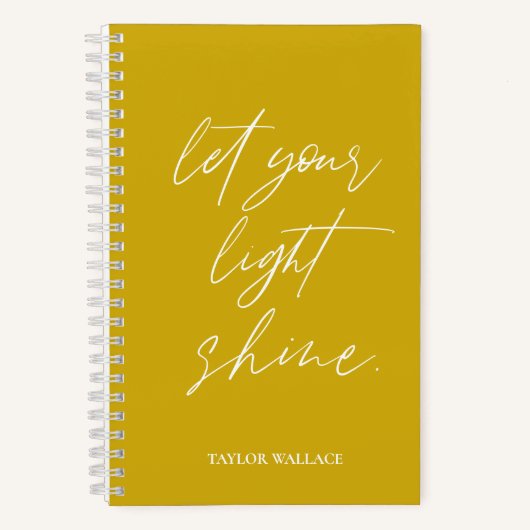 Laat je licht schijnen en gepersonaliseerde moster notitieboek (Voorkant)