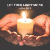 Laat je licht schijnen, handen met een kaars sticker (Voorkant)