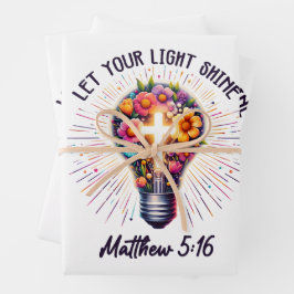 Laat je licht schijnen inpakpapier vel
