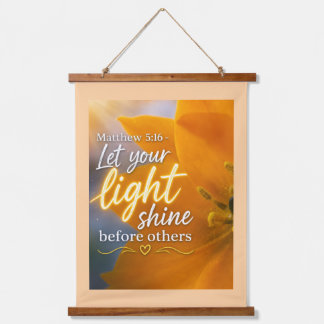 Laat je licht schijnen! Inspirerende Schrift Hangend Wandkleed