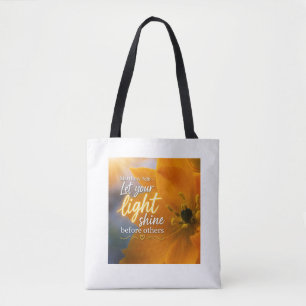 🌞Laat je licht schijnen! Inspirerende Schrift 📚� Tote Bag