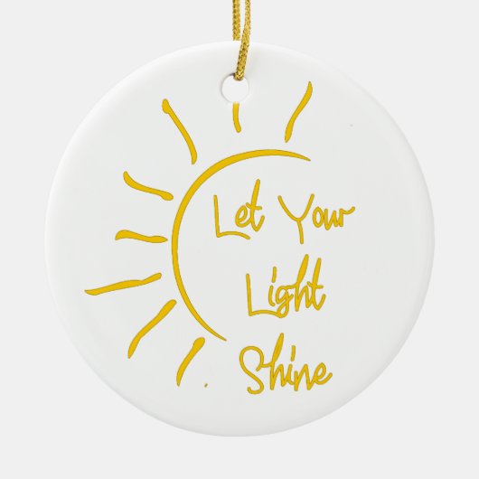 Laat je licht schijnen keramisch ornament (Voorkant)