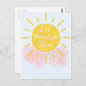 Laat je licht schijnen - Matteüs 5:16 Bijbelvers  Briefkaart (Voorkant / Achterkant)