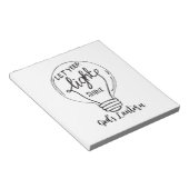 Laat je licht schijnen met Gods lampjes Notitieblok (Schuin)