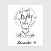 Laat je licht schijnen met Gods lampjes Sticker (Vel)