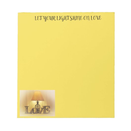 Laat je licht schijnen notitieblok (Voorkant)