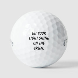 'Laat je licht schijnen op de green' Christelijk g Golfballen