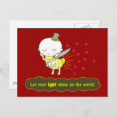 Laat je licht schijnen op het Briefkaart van de we (Voorkant / Achterkant)