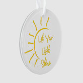 Laat je licht schijnen ornament (voorkant)
