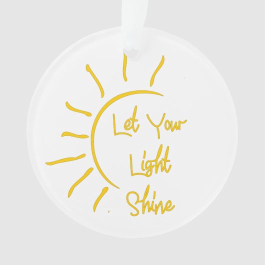Laat je licht schijnen ornament (voorkant)