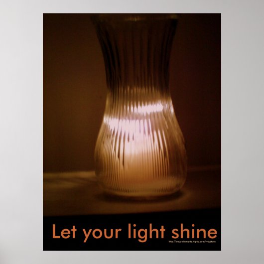"Laat je licht schijnen" poster (Voorkant)